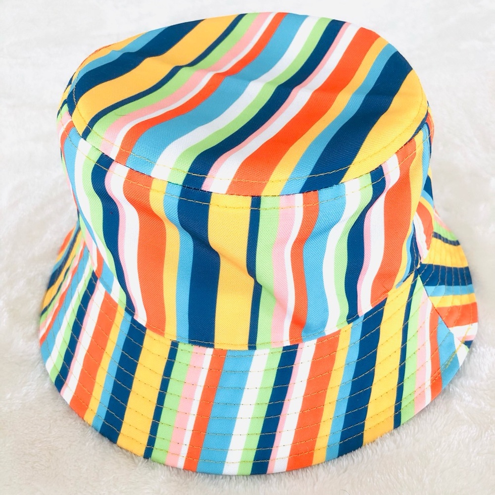 NEW striped bucket hat - NWT beach hat - Charming Charlie new with tags - vacay - Picture 2 of 6